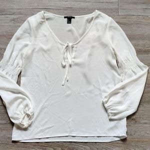 Forever 21 | Boho white silky blouse